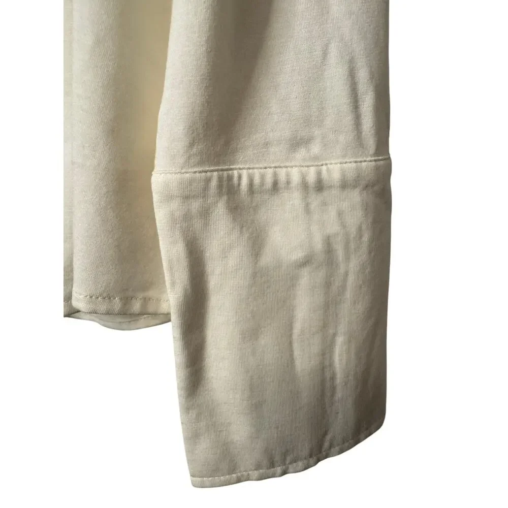 GSTQ Women's Snow White Front Zip Collared, Color Cream Shirt XL New With Tags